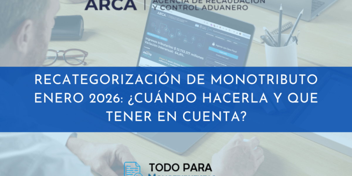 Recategorización de monotributo enero 2026: ¿Cuándo hacerla y que tener en cuenta?
