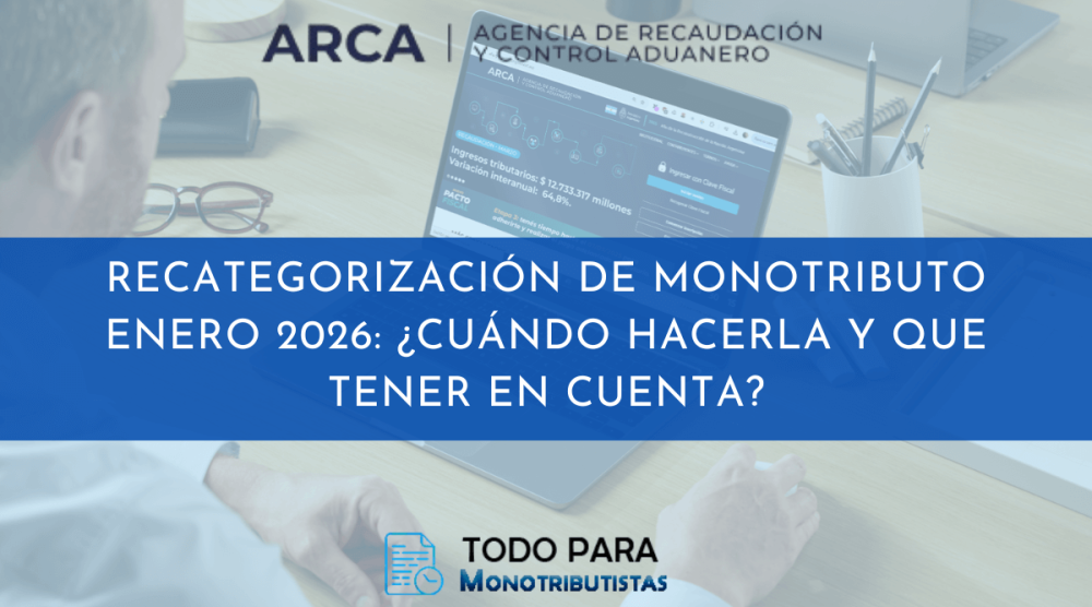 Recategorización de monotributo enero 2026