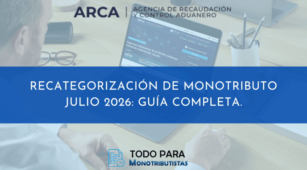 Recategorización de monotributo julio 2026