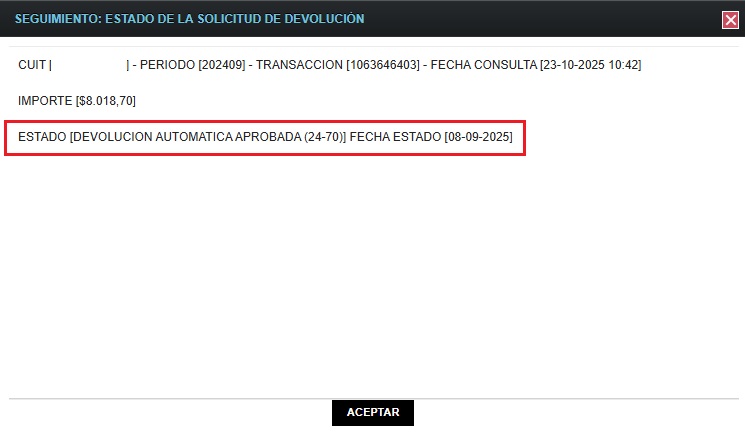 Seguimiento devolucion percepciones impuesto a las ganancias por compra en dolares